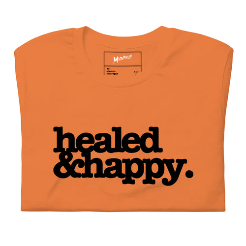 Healed & Healed Unisex T-Shirt - Black Writing