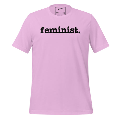 Feminist Unisex T-Shirt - Black Writing