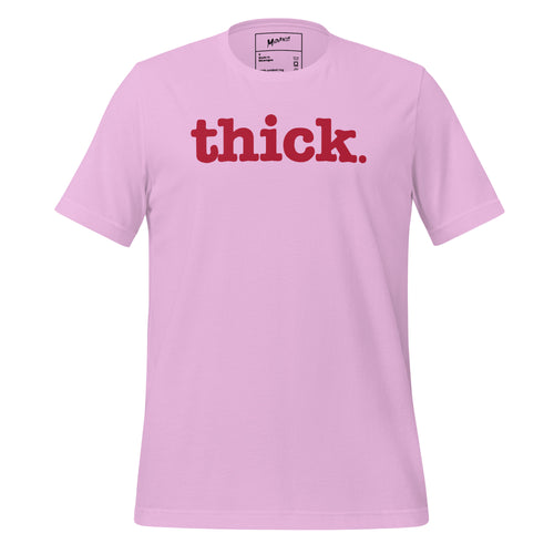 Thick Unisex T-Shirt - Red Writing