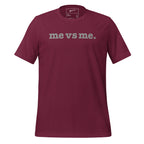 Me vs Me Unisex T-Shirt - Silver Writing