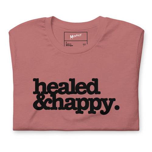 Healed & Healed Unisex T-Shirt - Black Writing