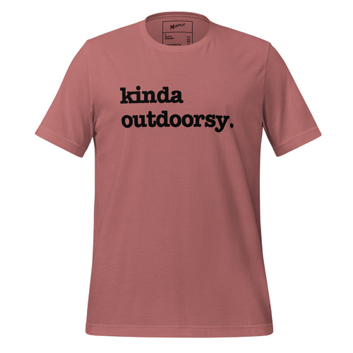 Kinda Outdoorsy Unisex T-Shirt - Black Writing