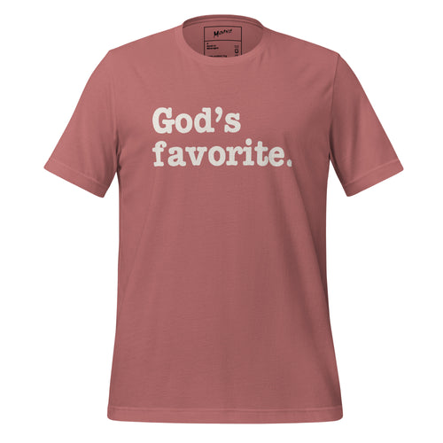 God's Favorite Unisex T-Shirt - White Writing
