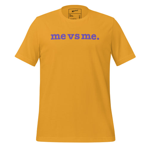 Me vs Me Unisex T-Shirt - Purple Writing