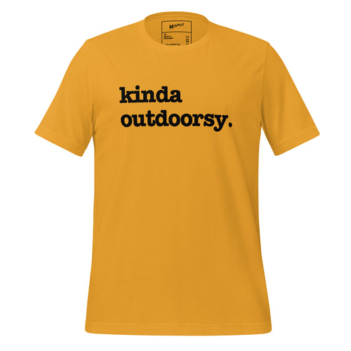 Kinda Outdoorsy Unisex T-Shirt - Black Writing