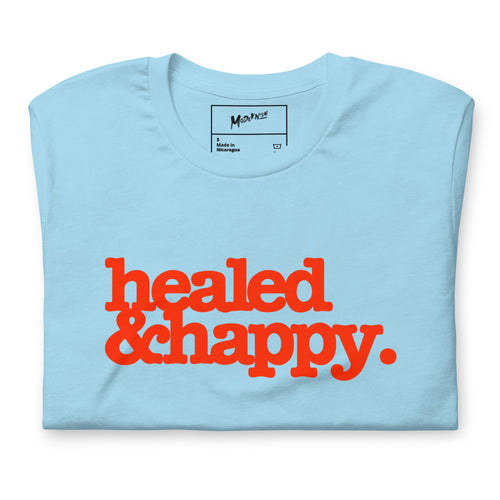 Healed & Happy Unisex T-Shirt - Red Writing