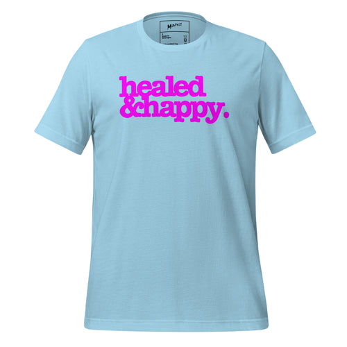 Healed & Happy Unisex T-Shirt - Bright Purple Writing