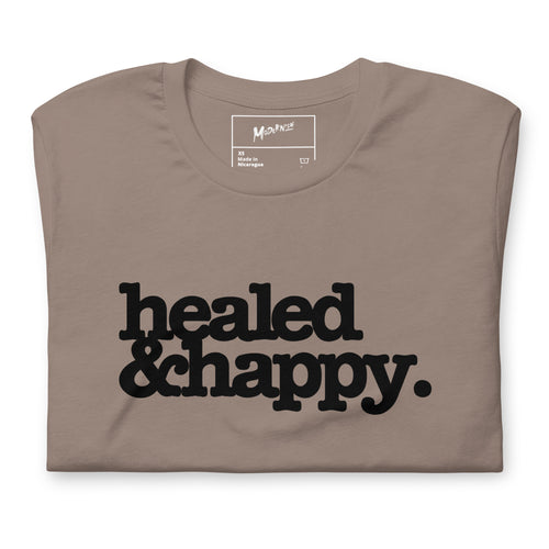 Healed & Healed Unisex T-Shirt - Black Writing