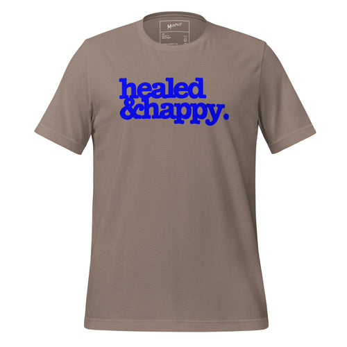 Health & Happy Unisex T-Shirt - Blue Writing