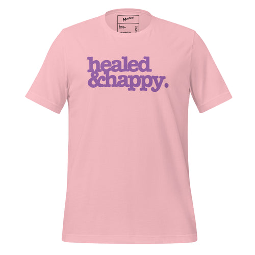 Healed & Happy Unisex T-Shirt - Lavender Writing