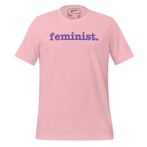 Feminist Unisex T-Shirt - Purple Writing
