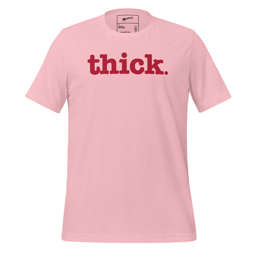 Thick Unisex T-Shirt - Red Writing