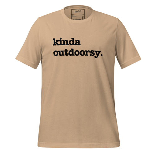 Kinda Outdoorsy Unisex T-Shirt - Black Writing