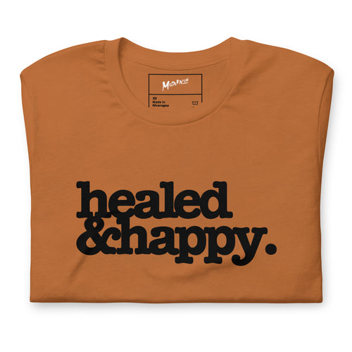 Healed & Healed Unisex T-Shirt - Black Writing