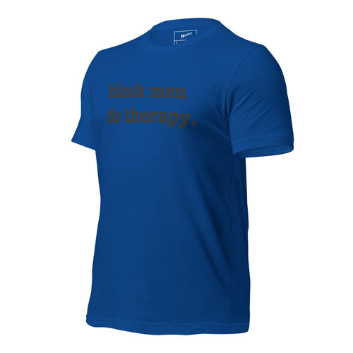 Black Men Do Therapy T-Shirt - Black Writing