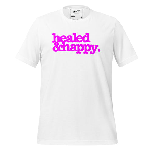Healed & Happy Unisex T-Shirt - Bright Purple Writing