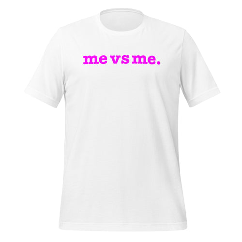 Me vs Me Unisex T-Shirt - Bright Purple Writing