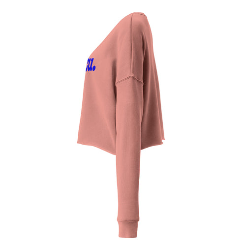 HBCU Crop Sweatshirt - Blue Writing