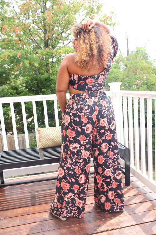 Paradise Crop Top and Flowy Pants Two Piece