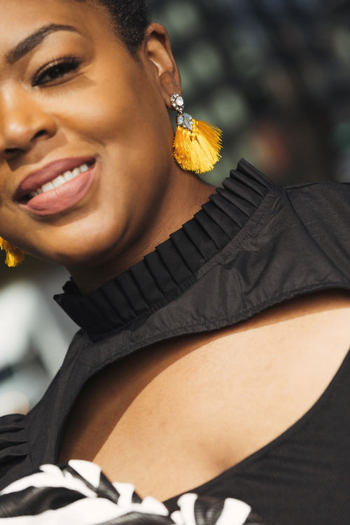 Yellow Tassel Earrings